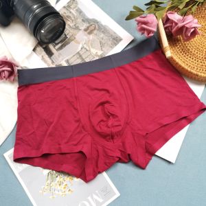 Comfortable Modal One-Piece Mens Briefs Anti-Bacterial Nylon Mid-Waist Simple Design Youth U-Notch Flat Angle Underwear