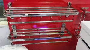 Giá treo khăn nhà tắm Inox 304 cao cấp  vắt khăn giàn nhà tắm inox 304 bền đẹp không han ghỉ