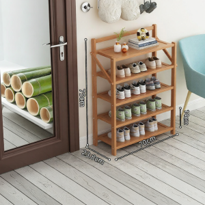 Foldable No-Assembly Shoe Rack