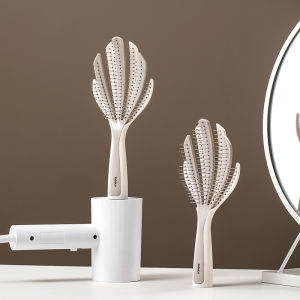 Fashion Womens Styling Hairbrush Volumizing Quick-Drying Hollow-Out Design Tangle-Free Smooth Scalp Massage Ribbed Comb