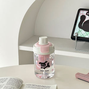 Cute and Heat Resistant Travel Cup with Straw for Summer Tea Drinking