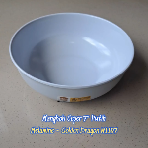 Mangkuk Ceper 7" Melamine - Golden Dragon W1107