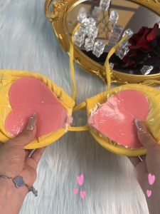 หนาขึ้น ชุดว่ายน้ําซิลิโคนกันน้ํา ผู้หญิง แผ่นรองหน้าอกชุดชั้นใน น่ารัก แผ่นแปะหน้าอกหญิงรูปหัวใจสบาย ระบายอากาศได้ดี