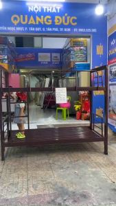 Giường sắt hai tầng hộp 48 cao cấp nhiều kích thước - Nội Thất Quang Đức