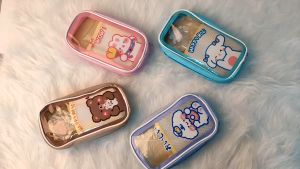 Transparent Kawaii Large Capacity Pencil Case PVC Waterproof Gift Storage Simple Pencil Bag for