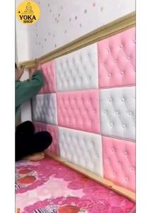 วอล์เปเปอร์แบบหนา วอล์เปเปอร์ติดห้องนอน วอล์เปเปอร์ติดหัวเตียง รุ่นหนาพิเศษ มีกาวในตัว กันเลอะ กันชื้น กันกระแทกดี