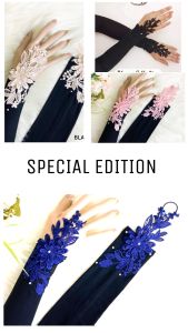 Handsocks BLOSSOM BLACK MIX by Asty Couture Lycra Cotton Lace