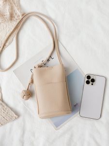 Mini Crossbody Bag Womens Summer New Style Simple Walking Mobile Phone Bag Elegant Small Purse Soft PU Material Vertical Shape