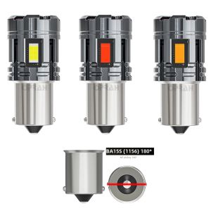 2 Bóng Đèn LED Báo Hiệu Ô Tô Công Suất Cao 3570SMD Canbus P21W 1156 1157 P21/5W 7440 W21W Đèn Phanh Hậu Có Quạt 12V Lắp Chung Được