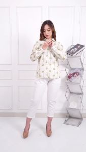 Blouse Kemeja Wanita Tiara Korean Style Kekinian