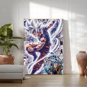 Bandai | Diamond Painting Dragon Ball Goku Round/Square Full Diamond Mosaic Artwork Creative Handmade Home Office Decor Gift
