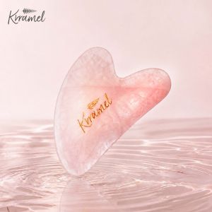 KRRAMEL | Pink Quartz Heart Facial Gua Sha Lifting and Firming Scraping Board