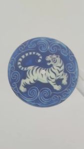 28.5mm Dial NH35 Dial NH36 Watch Dial Blue and white porcelain style dial Sterile Dial Watch Accessories Fit NH35/NH36 Movement