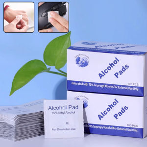 100Pcs Box 75% Alcohol Wipes Individually Wrapped For Disposable Cleaning Pads Car Detail Glass Wash Towel Screen Glasses Clean