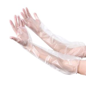 10pcs Disposable Gloves Food Grade Extended Household Kitchen Washing Dishes Washing Dishes Cleaning Long Gloves
