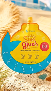 B1T1 HerSkin Sun Blush Serum Sunscreen SPF50 Make Up Primer Sun Protection Whitening Exfoliating Moisturizing Sunshield Sunblock Face Body Moisturizer Beauty Skin Care Glycerin Zinc Pekas Melasma Blemishes Wrinkles Dark Spots Facial Cream For Men & Women