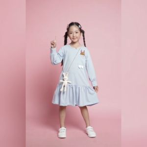 Little pineapple kariN bordir dress tunik anak 3-8Y