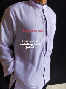 baju koko resleting lengan panjang model terbaru ditaun ini