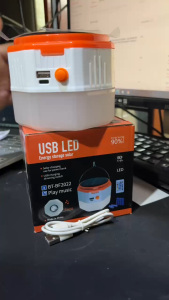 Lampu Emergency DL-002 LED 3 Mode bonus battery 18650 Portable Gantung Solar Panel Camping Lamp Super Terang