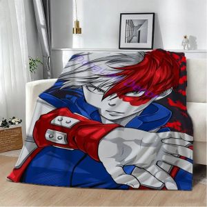 Bandai | My Hero Academia Anime Chăn Flannel Mềm Mại Dùng Trang Trí Nhà Phòng Ngủ Sofa Ngủ Trưa Dã Ngoại - Hoạt Hình Polyester Tatting Knot