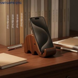 OUHOE | Giá Đỡ Điện Thoại Bằng Gỗ Óc Chó Đen Nguyên Khối Sáng Tạo Đơn Giản Với Giá Trưng Bày Danh Thiếp Để Trang Trí Bàn Làm Việc Tại Nhà