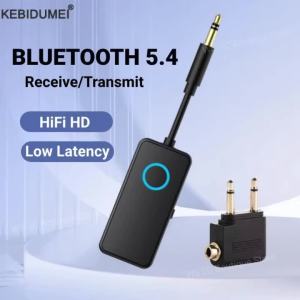 kebidumei | Bộ Thu Phát Bluetooth 5.4 2 Trong 1 Bộ Chuyển Đổi Âm Thanh Aux Không Dây 35 Mm Có Mic Cho Máy Chạy Bộ Trên Ô Tô TV
