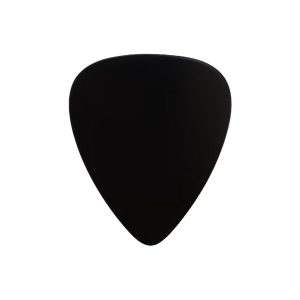 ปิ๊กกีตาร์ Celluloid สีดำล้วน | 10 ชิ้น | 0.46 / 0.71 / 1.0 / 1.5 มม. | เขียน-พิมพ์-เลเซอร์ได้