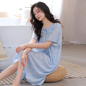 MiiOW | Summer Thin Sleeved Pajama Dress for Pregnant Big Size