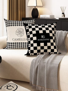 Cushion Cover หมอนรองนั่งโซฟาสไตล์ฝรั่งเศส หมอนรองคอดีไซน์หรูหรา ผ้าฝ้ายผสมโพลีเอสเตอร์ หมอนรองคอด้านนอกแบบสี่เหลี่ยม
