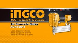 Air Concrete Nailer 18-64mm INGCO ACN18641 Paku Tembak Tembok Beton