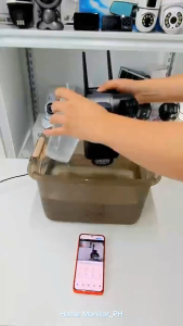 V380 CCTV Camera 3Lens Outdoor 4g/ wifi Solar 10x zoom Night Vision IP66: Water and dust resistant