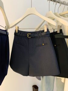 กางเกงขาสั้นผู้หญิงทรงเอเอวสูง ทรงหลวม สีพื้น กางเกงขายาวทรงสี่เหลี่ยม ทรงเข้ารูป ฤดูใบไม้ร่วง 2025 กางเกงขายาวผู้หญิงใหม่