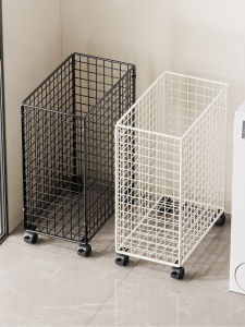 WUBUWEI | Bathroom Laundry Hamper With Wheels Folding Storage Basket
