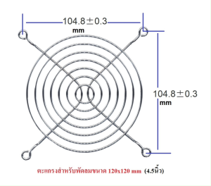 แผ่นตะแกรงโลหะสำหรับพัดลม 12เซน