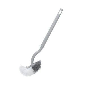 360° Toilet Brush S Shape Long Handle Durable Plastic Two Tone Bristles Wall Mounted Bathroom Cleaning Tool Space Saving Clean