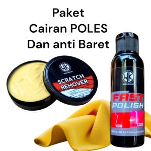 Paket poles penghilang baret dan cairan poles wk mobil dan motor