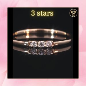 วิ้งส์ WINKS : 3stars Diamond Ring - แหวนเพชร รุ่นทรีสตาร์ พร้อมใบเซอร์สถาบันการันตีเพชร
