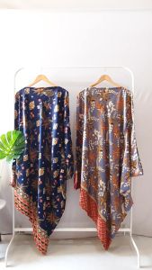 KAFTAN LEBARAN DRESS BATIK WANITA GAMIS KEKINIAN MOTIF CARDIGAN BATIK PEKALONGAN KAFTAN JUMBO BIGSIZE