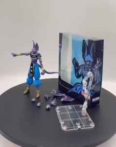 Bandai | Bandai SHF Dragon Ball Beerus God of Destruction Action Figure - Movable Model Collectible Ornament for Boys Limited Edition