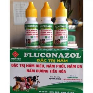 Nấm diều nấm cóc hầu Fluconazol nấm phổi nấm da nấm đường tiêu hoá gà đá gà chọi thỏ chó mèo 10ml