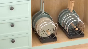CUTIEHAUS Adjustable Expandable Kitchen Oraganizer Pot Pan Lid Rack Holder Storage Shelf Of Dishware Rak Periuk Laras - Fulfilled by Cutiehaus