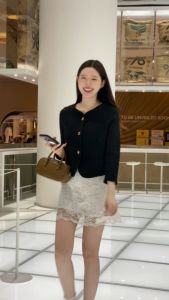 SLYQ กระโปรงสั้นผ้าลูกไม้ Lace Skirt เฉพาะกระโปรง ไม่รวมเสื้อ