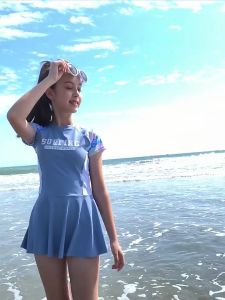 Đồ Bơi Cho Bé Gái Bộ Bơi Bé Gái Họa Tiết Surfing Liền Thân Thiết Kế Dễ Thương Chất Liệu Co Giãn Cho Bé Từ 18-60kg HB2303