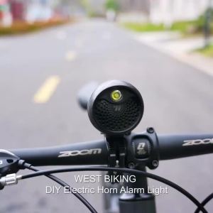West Biking | Còi Xe Đạp Điện Đa Năng WEST BIKING Với Điều Khiển Từ Xa Tùy Chỉnh Nhạc Chuông Đèn Pha Xe Đạp Chống Nước IP65 Chuông Xe Đạp Báo Động