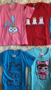 paket mix combo harga grosir kaos atasan oblong anak wanita / pakaian t-shirt distro anak cewe ( isi 5 pc )