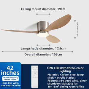 PUYU | Retro Ceiling Fan with Light