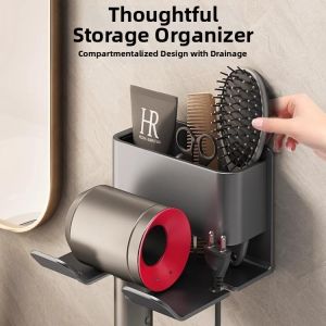 Bathroom Wall-Mounted Drill-Free Hair Dryer Stand