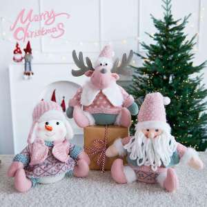 Christmas Decoration Figurines Snowman and Santa for Display