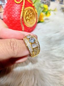 (Có Clip) Nhẫn Nam Mạ Vàng 18k or Bạch Kim Đính Soàn - Y Như Nhẫn Vàng Thật Dành Cho Anh Trai Thích Đeo Kiểu Đơn Giản - Lokalo - Đổi Trả Trong 07 Ngày 15922