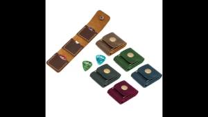 PU Leather Guitar Pick Case Picks Storage Pouch Box With Large Capacity Durable Guitar Pick Holder Gift